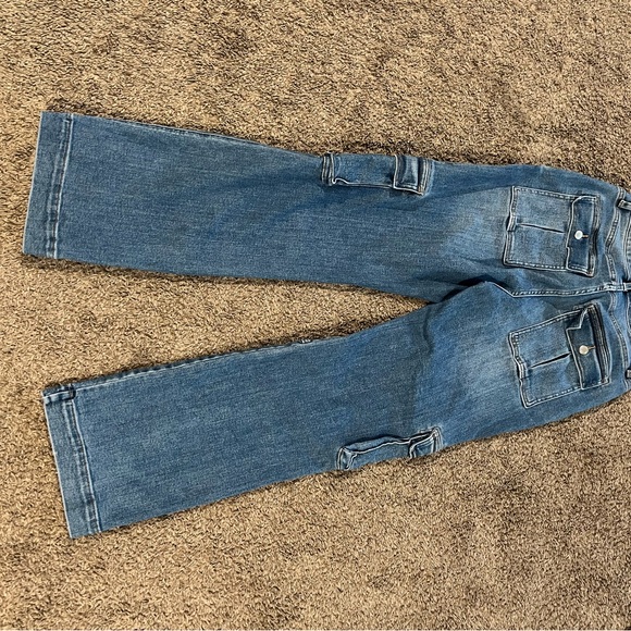 Judy Blue Women's Wide Leg Cargo Jeans - Classic Blue - Picture 10 of 10